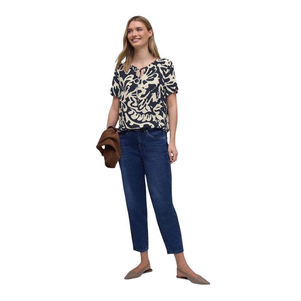 Blue Viscose Blouse - ventzia
