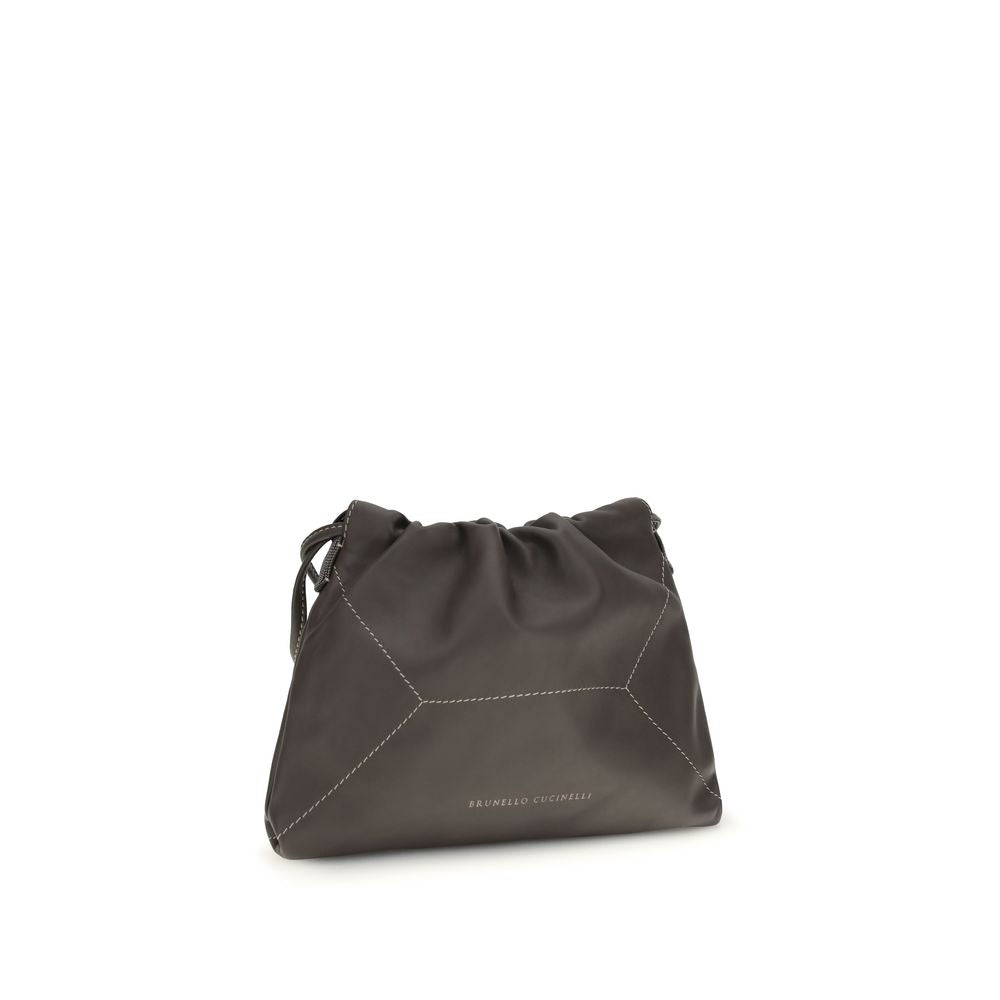 Brown Calf Leather Bos Taurus Shoulder Bag - ventzia