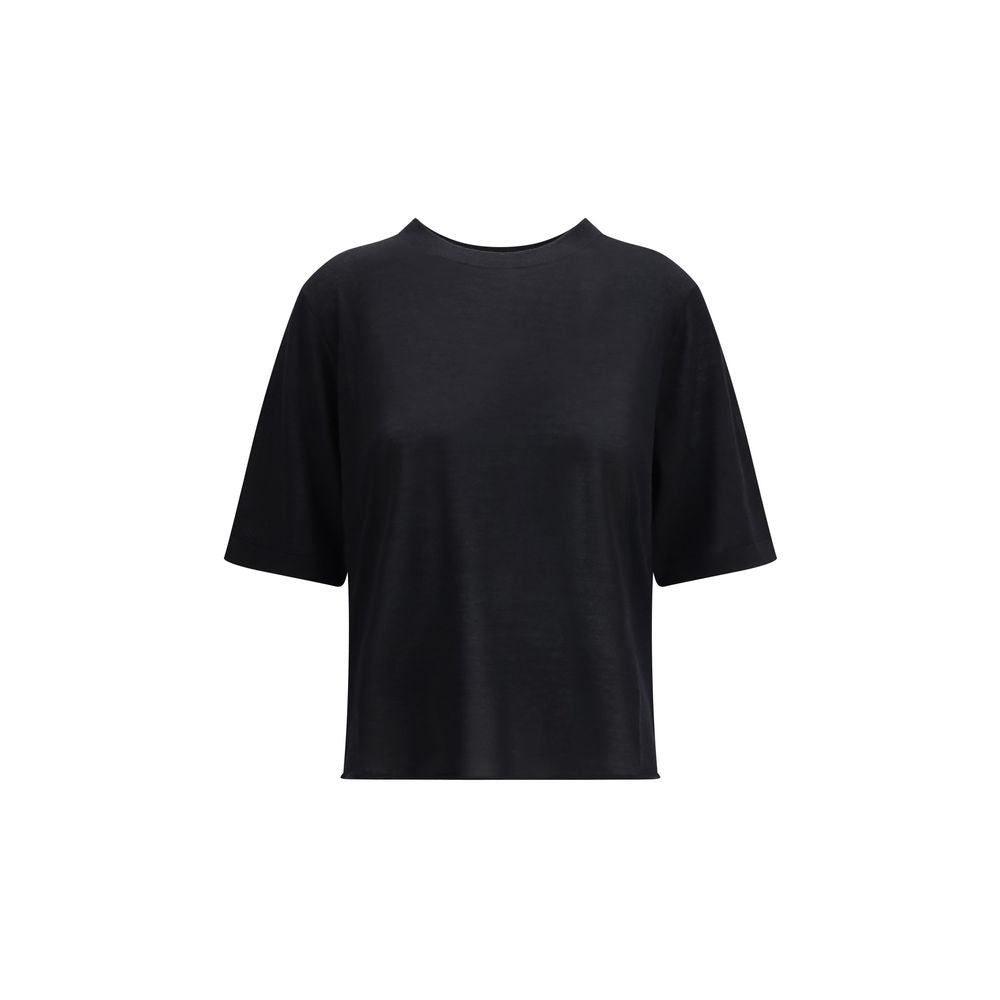Black Cashmere T-Shirt - ventzia