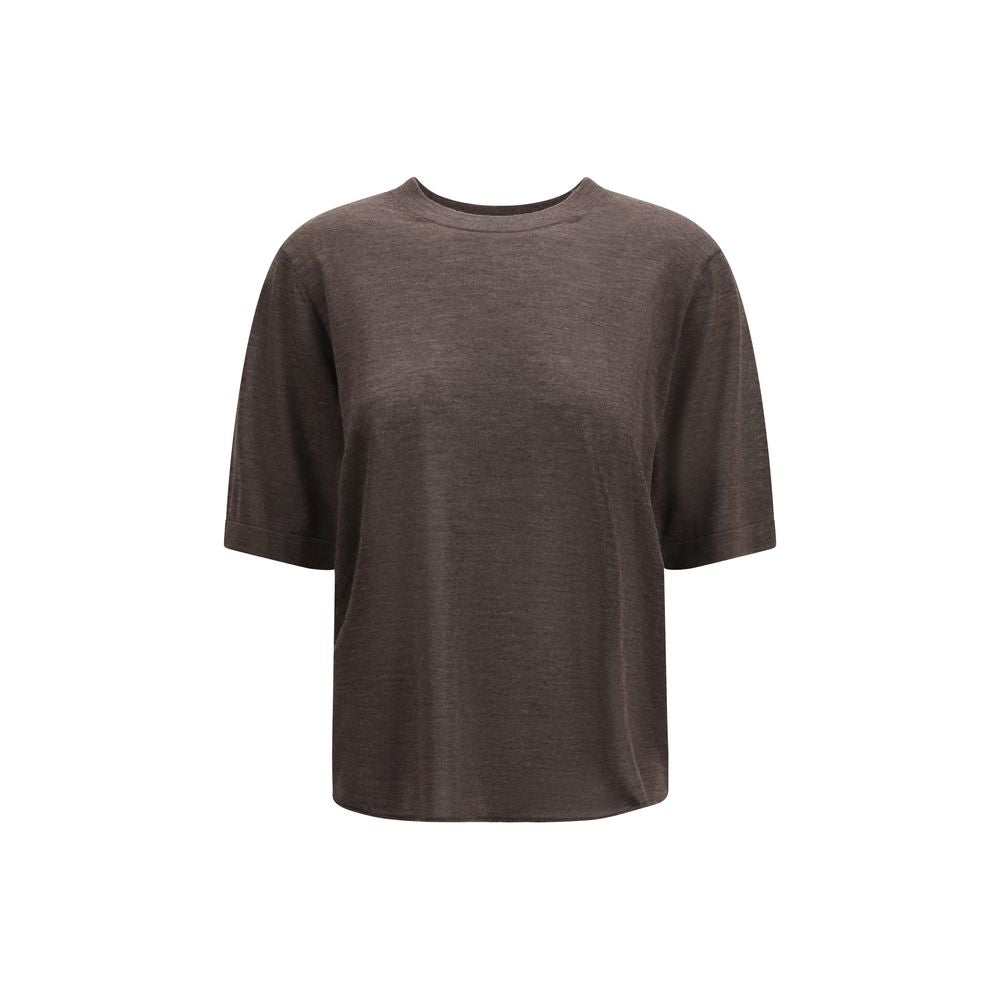 Brown Cashmere T-Shirt - ventzia