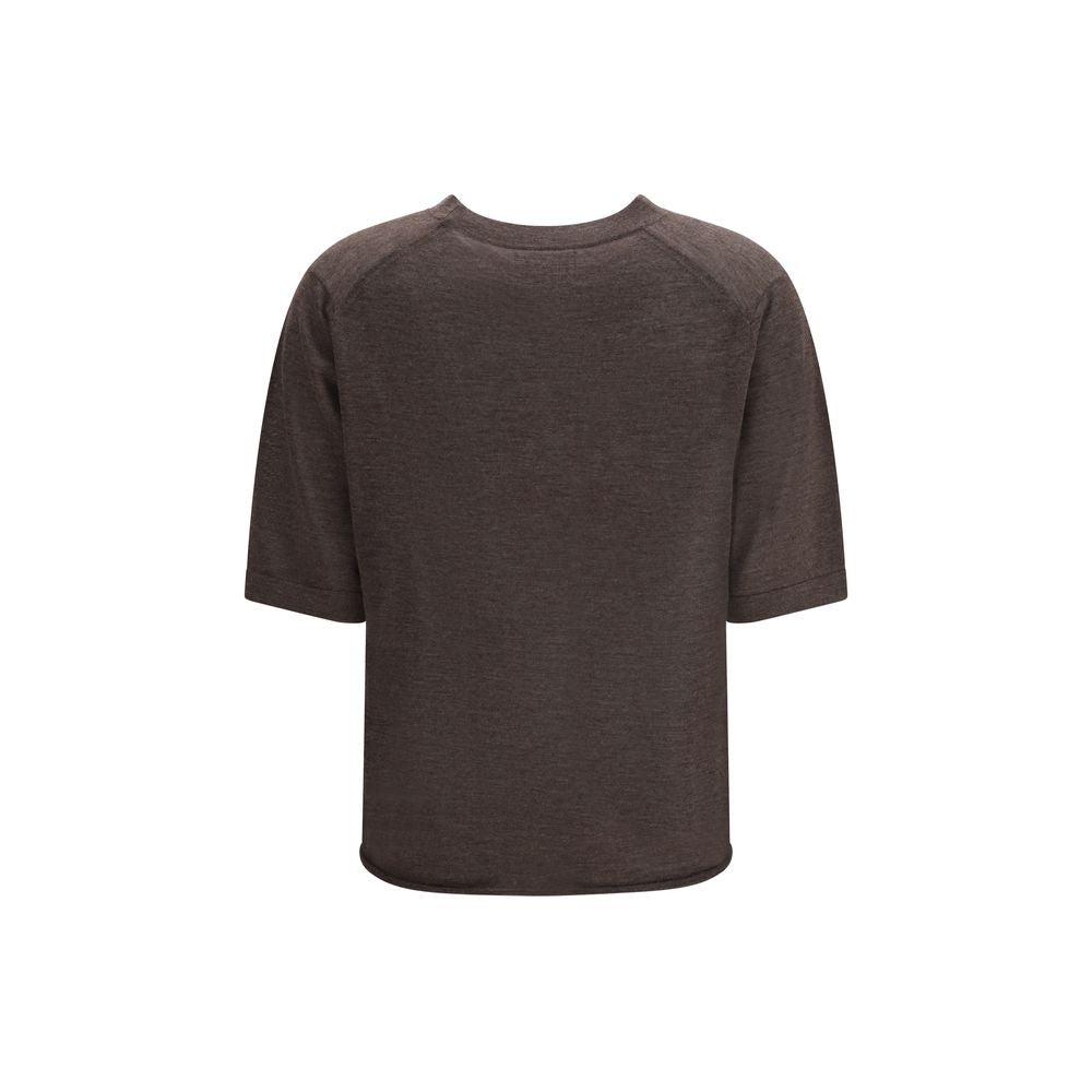Brown Cashmere T-Shirt - ventzia