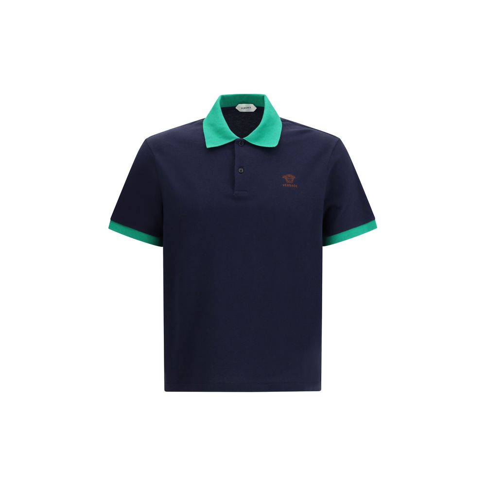 Blue Cotton Polo Shirt - ventzia