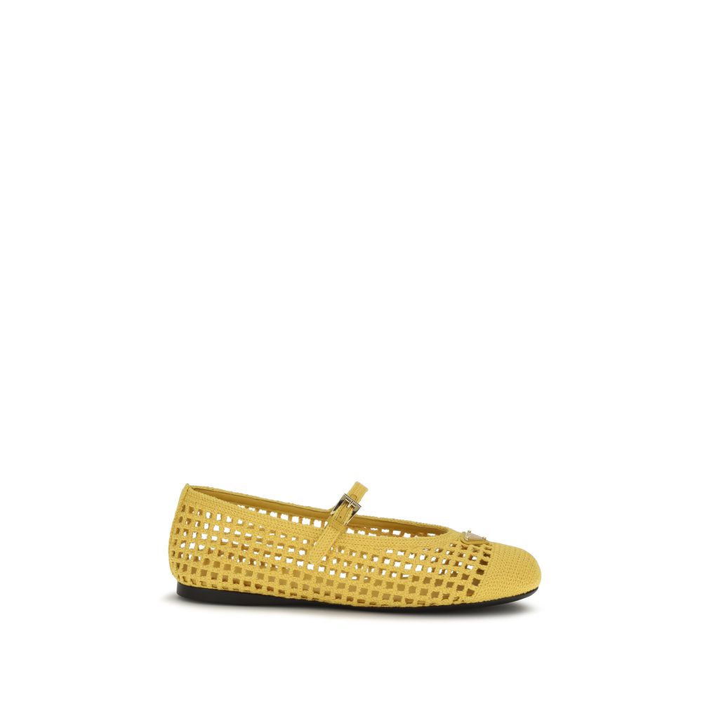 Multicolor Cotton Ballet Flats