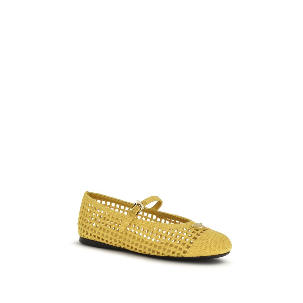 Multicolor Cotton Ballet Flats