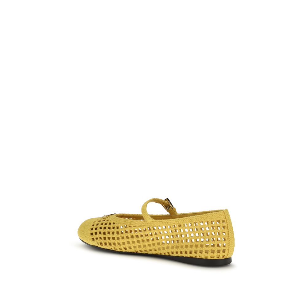 Multicolor Cotton Ballet Flats