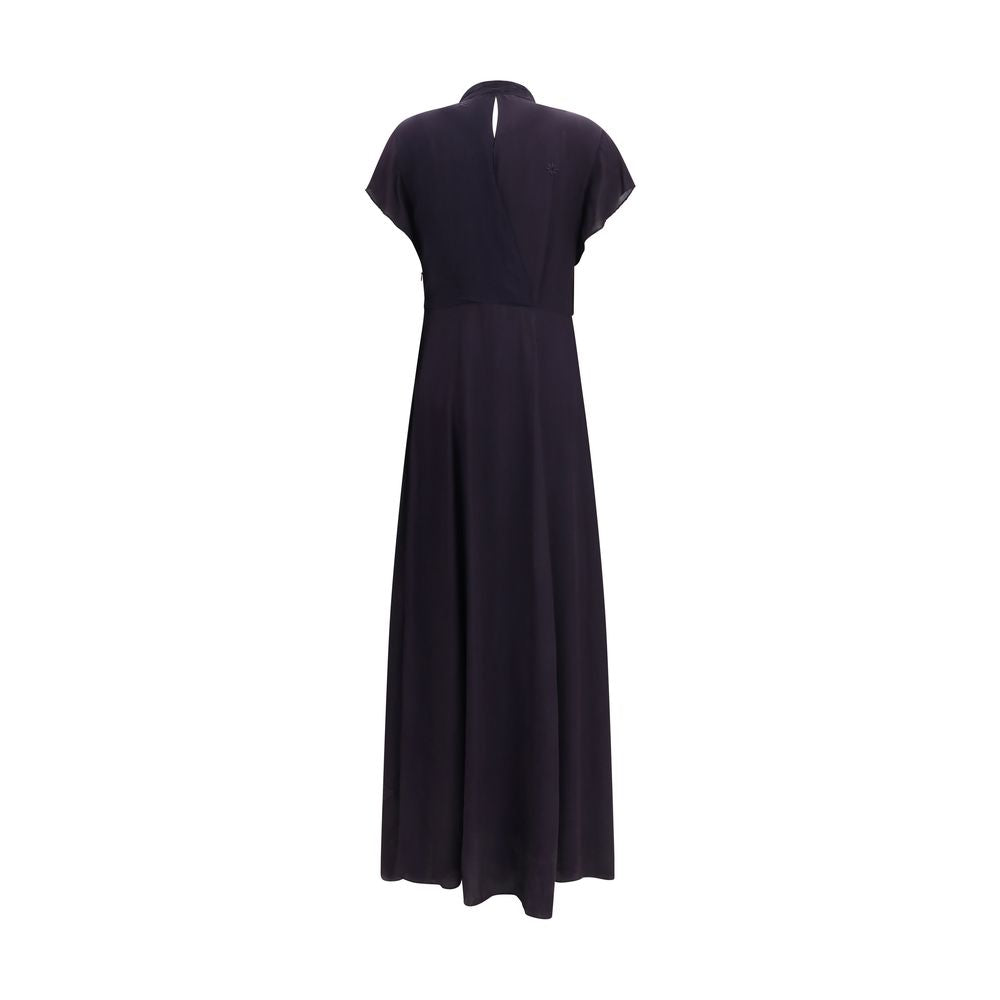 Black Viscose Casual Dress - ventzia