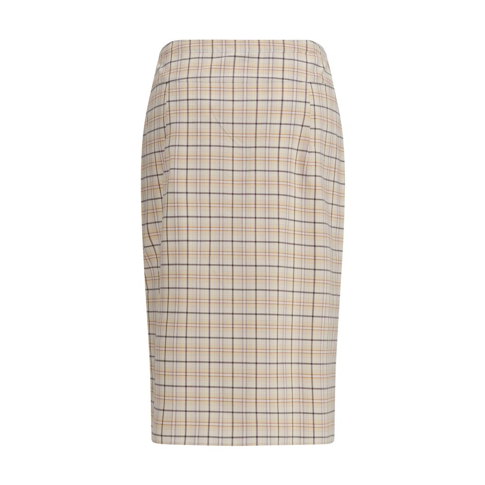 Multicolor Cotton Midi Skirt - ventzia