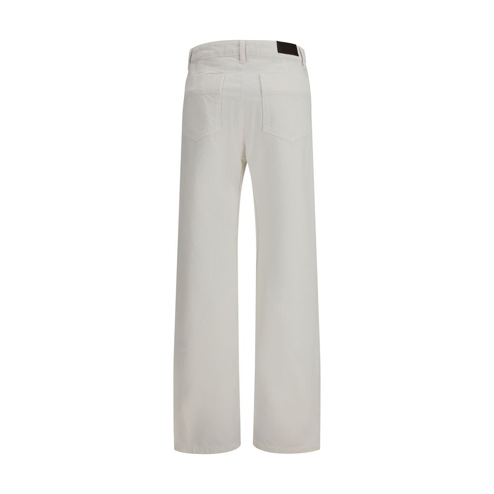 White Cotton Casual Pants - ventzia