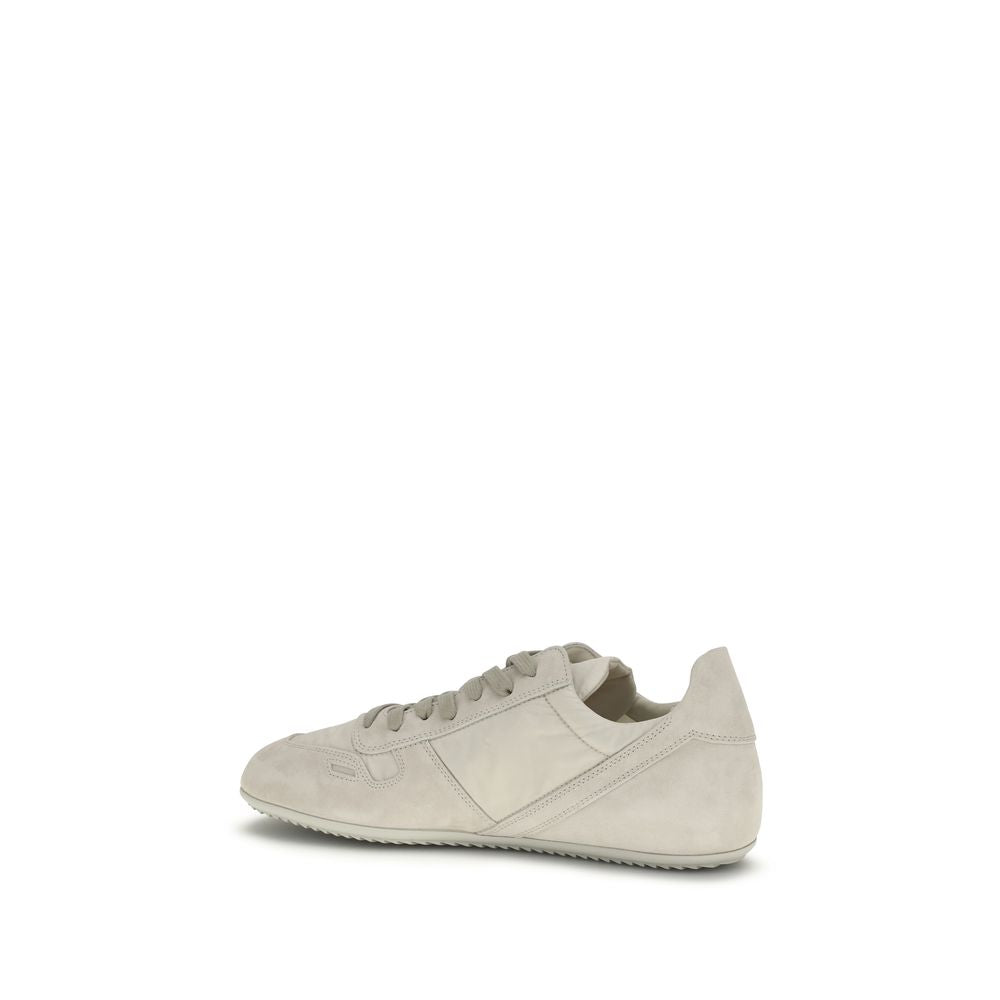 Gray Calf Leather Bos Taurus Low Top Sneakers - ventzia
