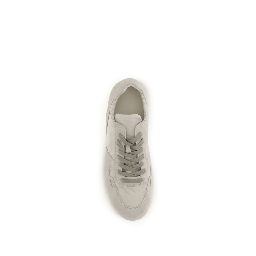 Gray Calf Leather Bos Taurus Low Top Sneakers - ventzia