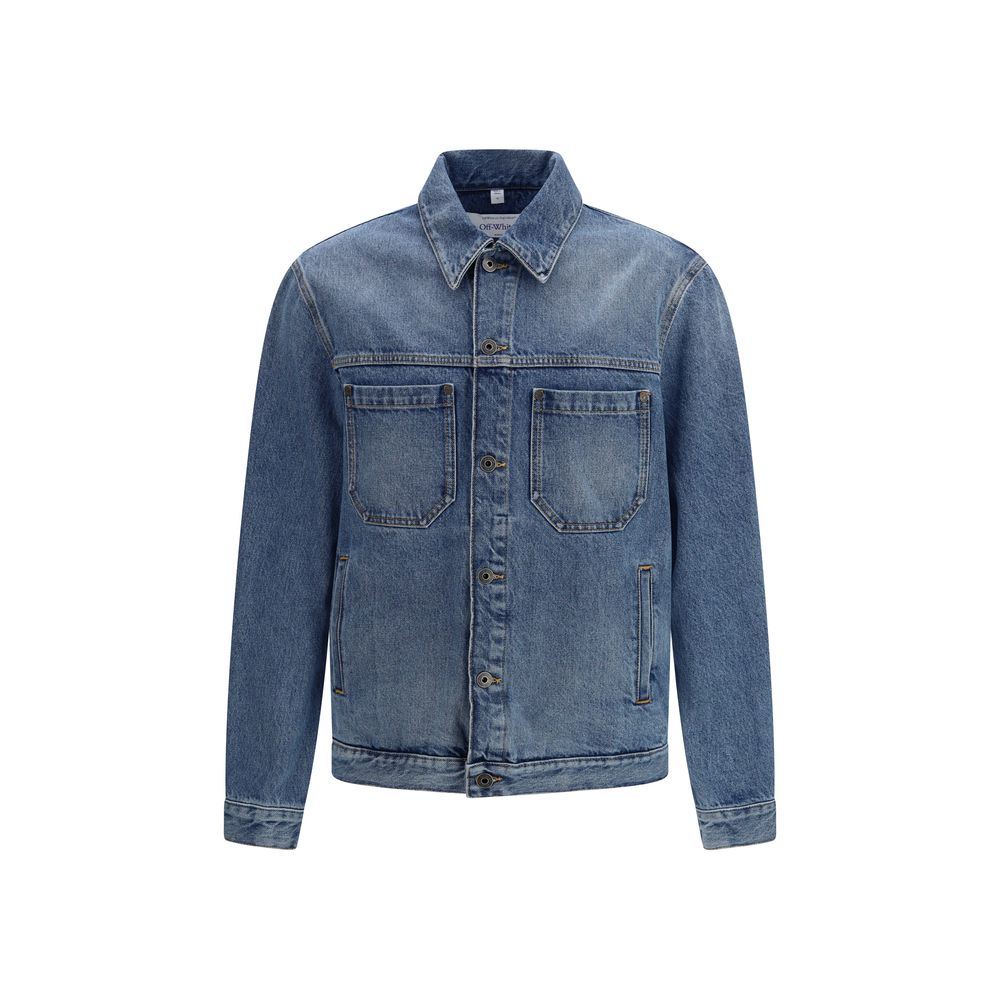 Blue Cotton Denim Jacket - ventzia