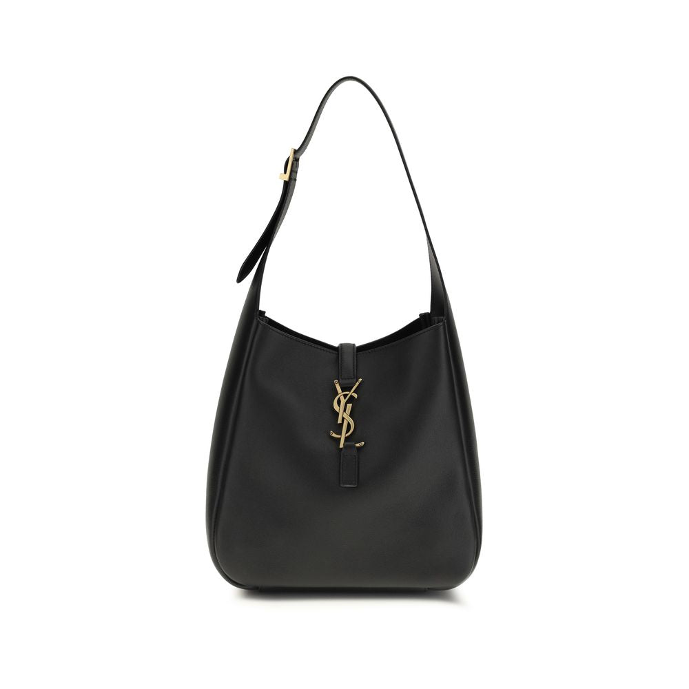 Black Calf Leather Bos Taurus Shoulder Bag - ventzia
