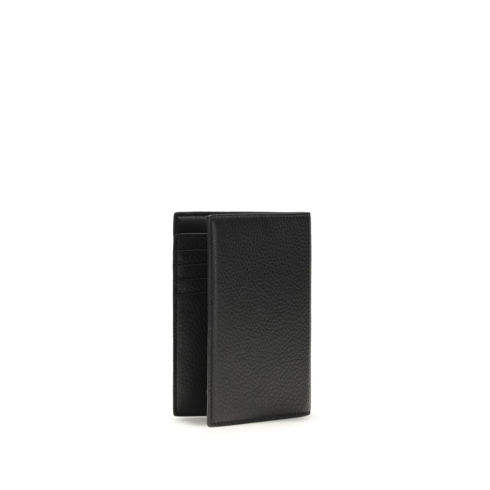 Black Calf Leather Bos Taurus Wallet - ventzia