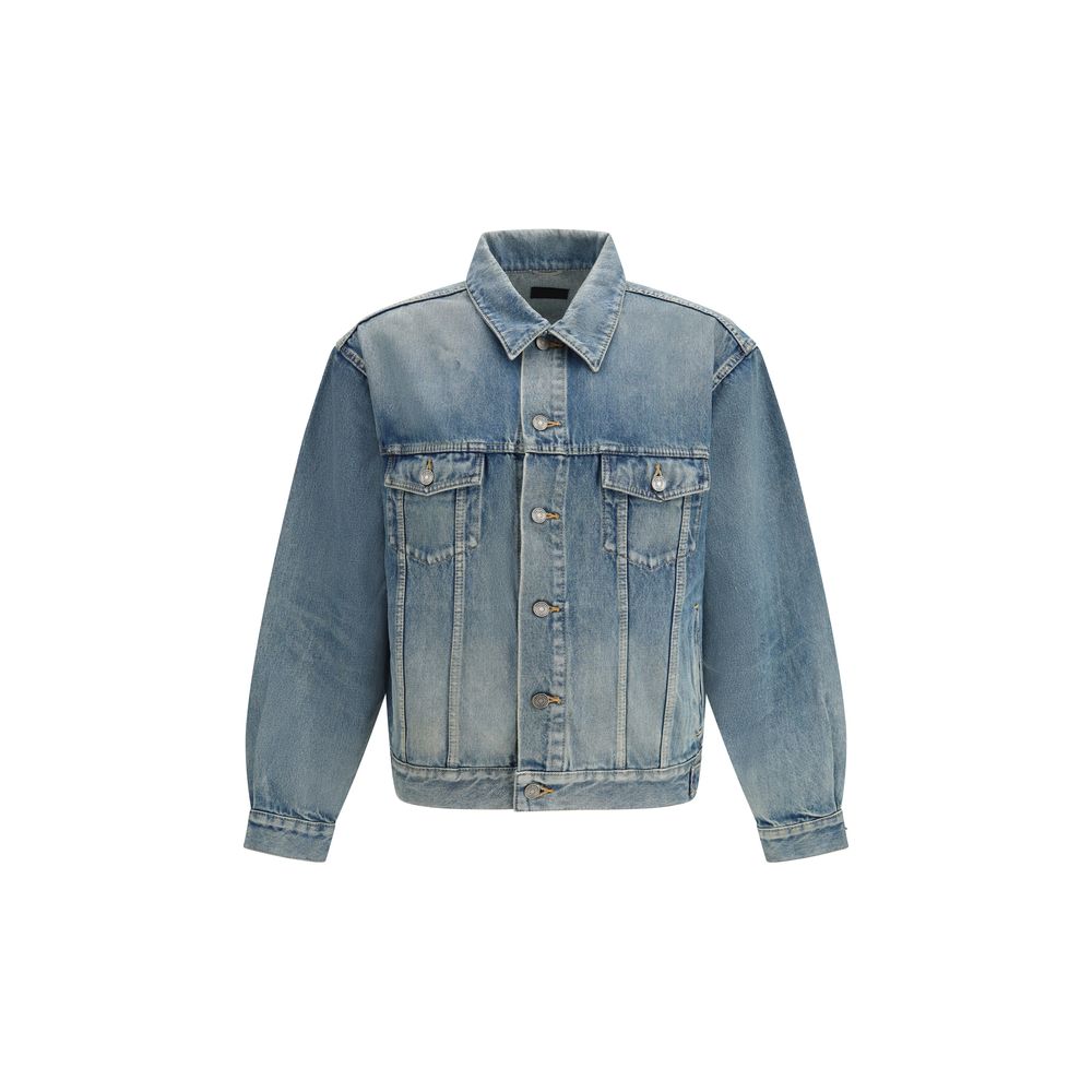 Blue Cotton Denim Jacket - ventzia