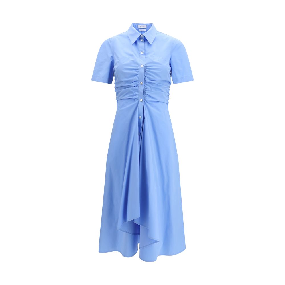Blue Cotton Casual Dress - ventzia
