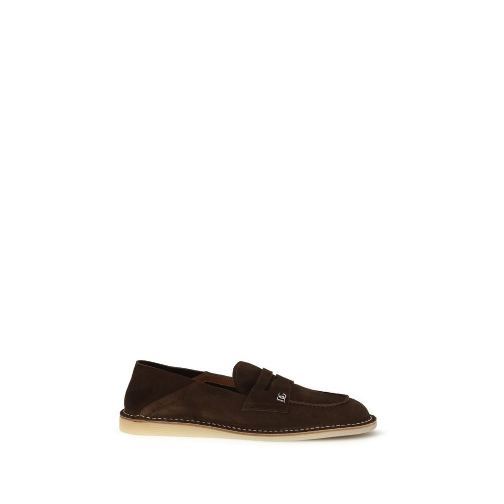 Brown Calf Leather Bos Taurus Slip-On Loafers - ventzia