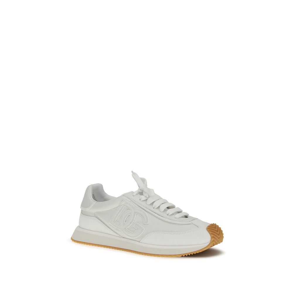 White Calf Leather Bos Taurus Athletic Sneakers - ventzia