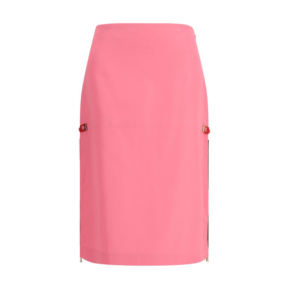 Multicolor Viscose Midi Skirt - ventzia