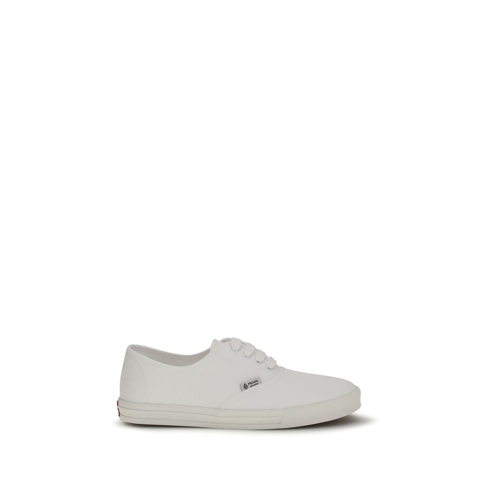 White Cotton Low Top Sneakers - ventzia