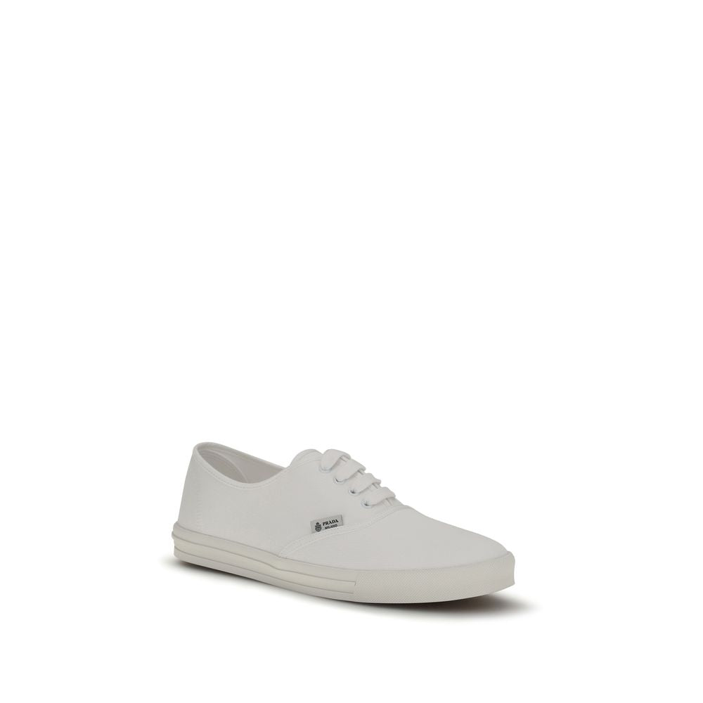 White Cotton Low Top Sneakers - ventzia