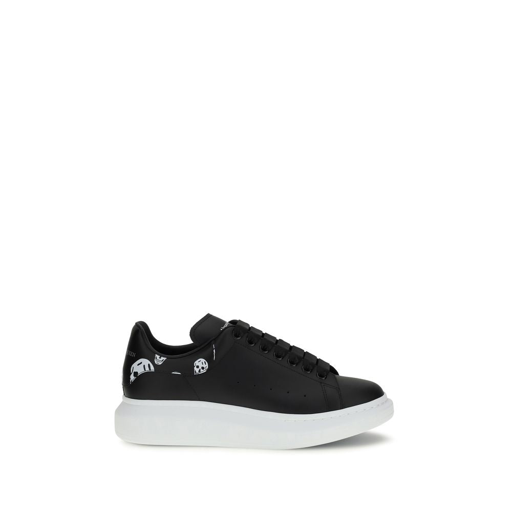 Black Calf Leather Bos Taurus Chunky Sneakers - ventzia