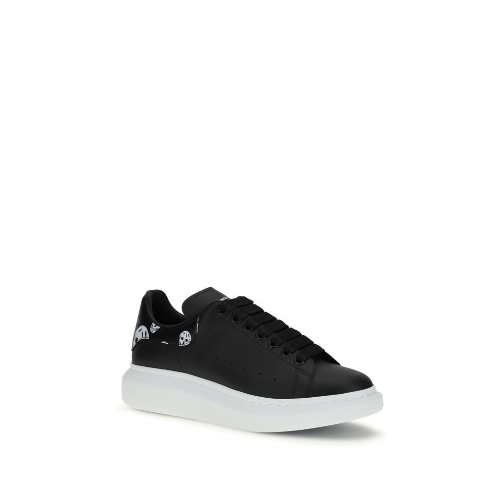 Black Calf Leather Bos Taurus Chunky Sneakers - ventzia