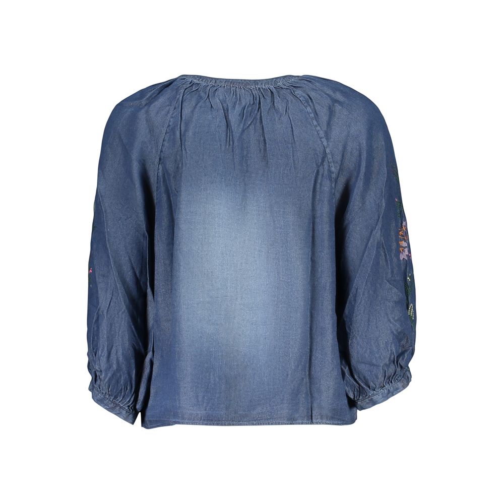 Blue Lyocell Women's Shirt - ventzia