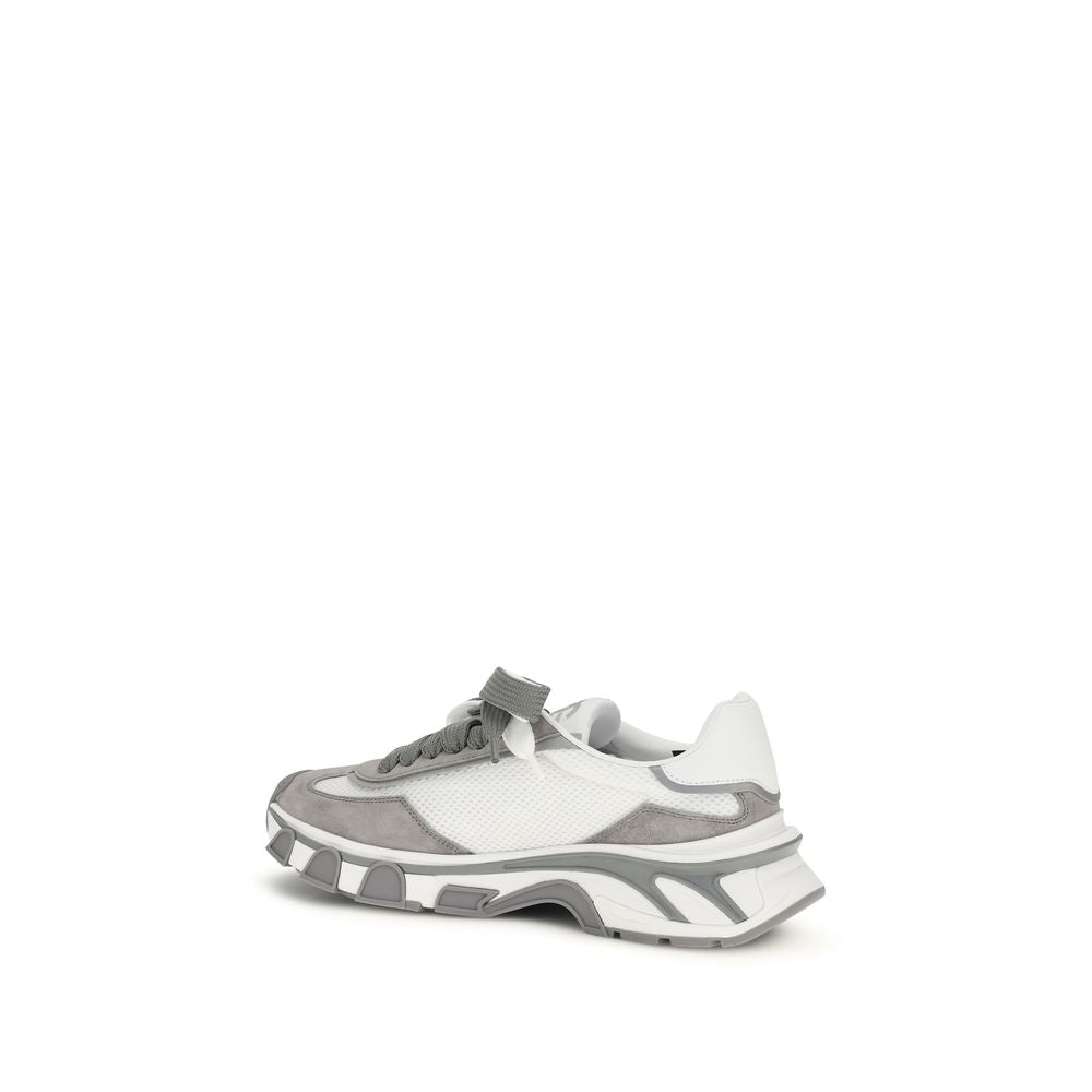 Gray Calf Leather Bos Taurus Athletic Sneakers - ventzia