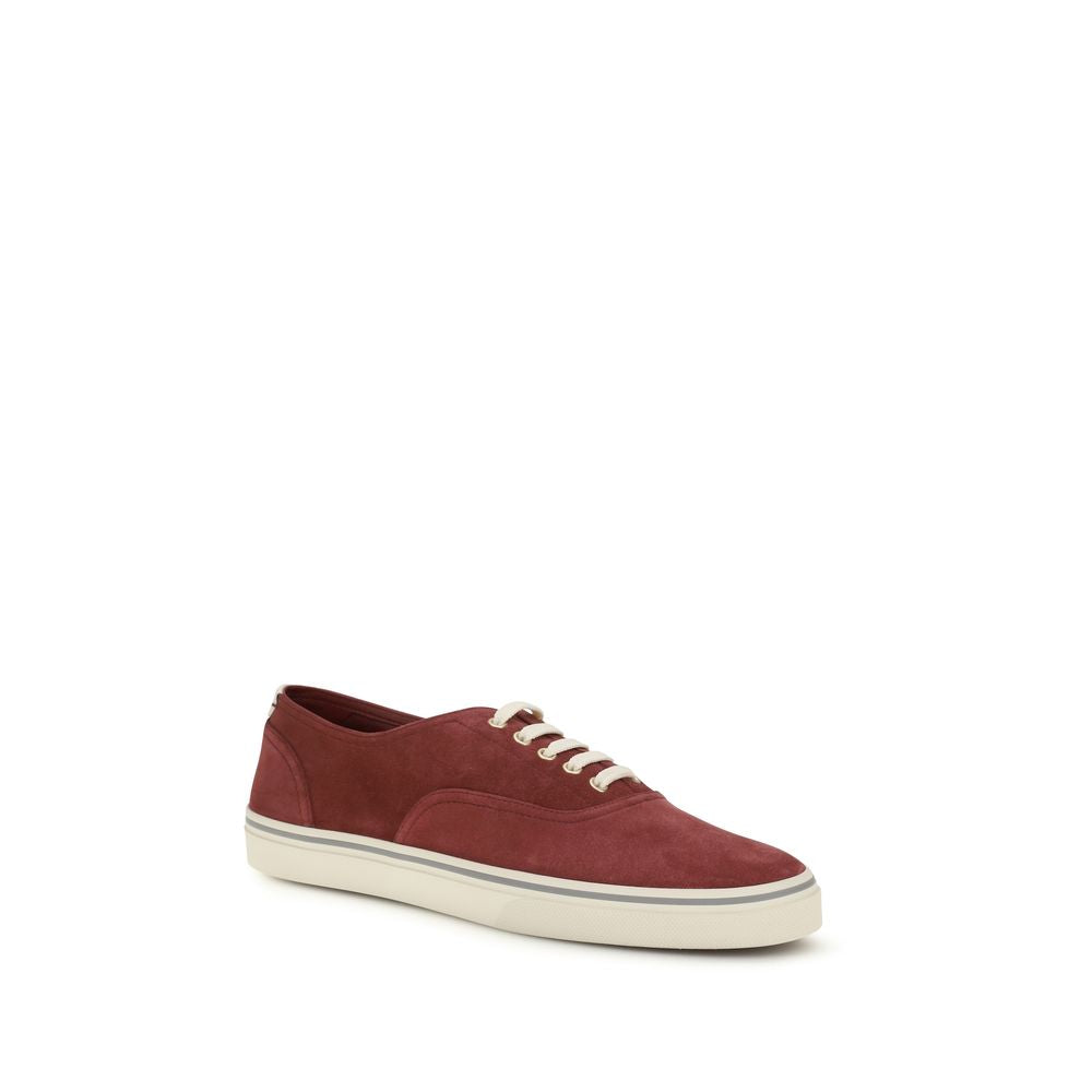 Bordeaux Calf Leather Bos Taurus Low Top Sneakers - ventzia