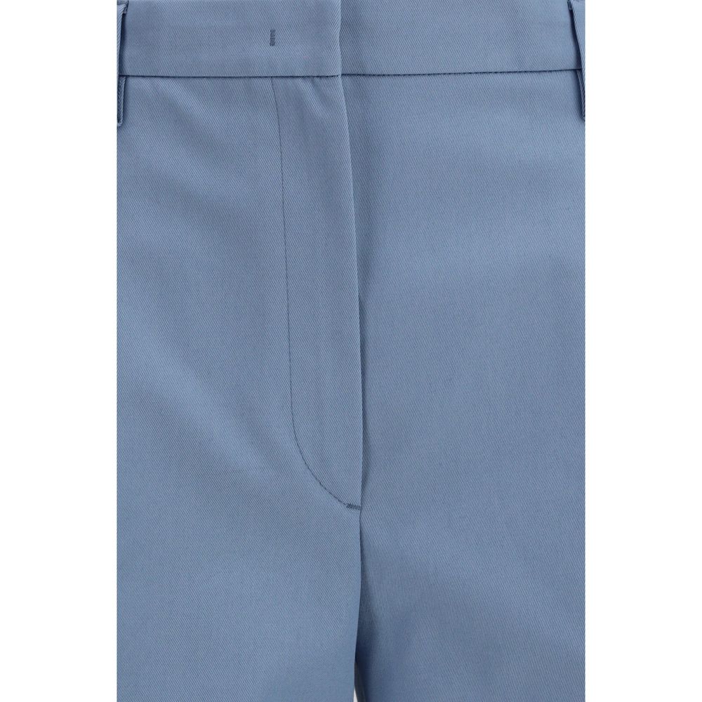 Blue Cotton Chino Pants - ventzia