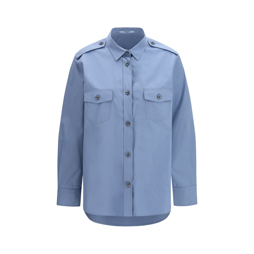 Blue Cotton Dress Shirt - ventzia