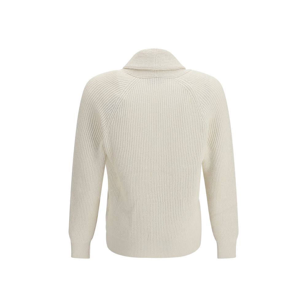 Beige Cotton Cardigan - ventzia