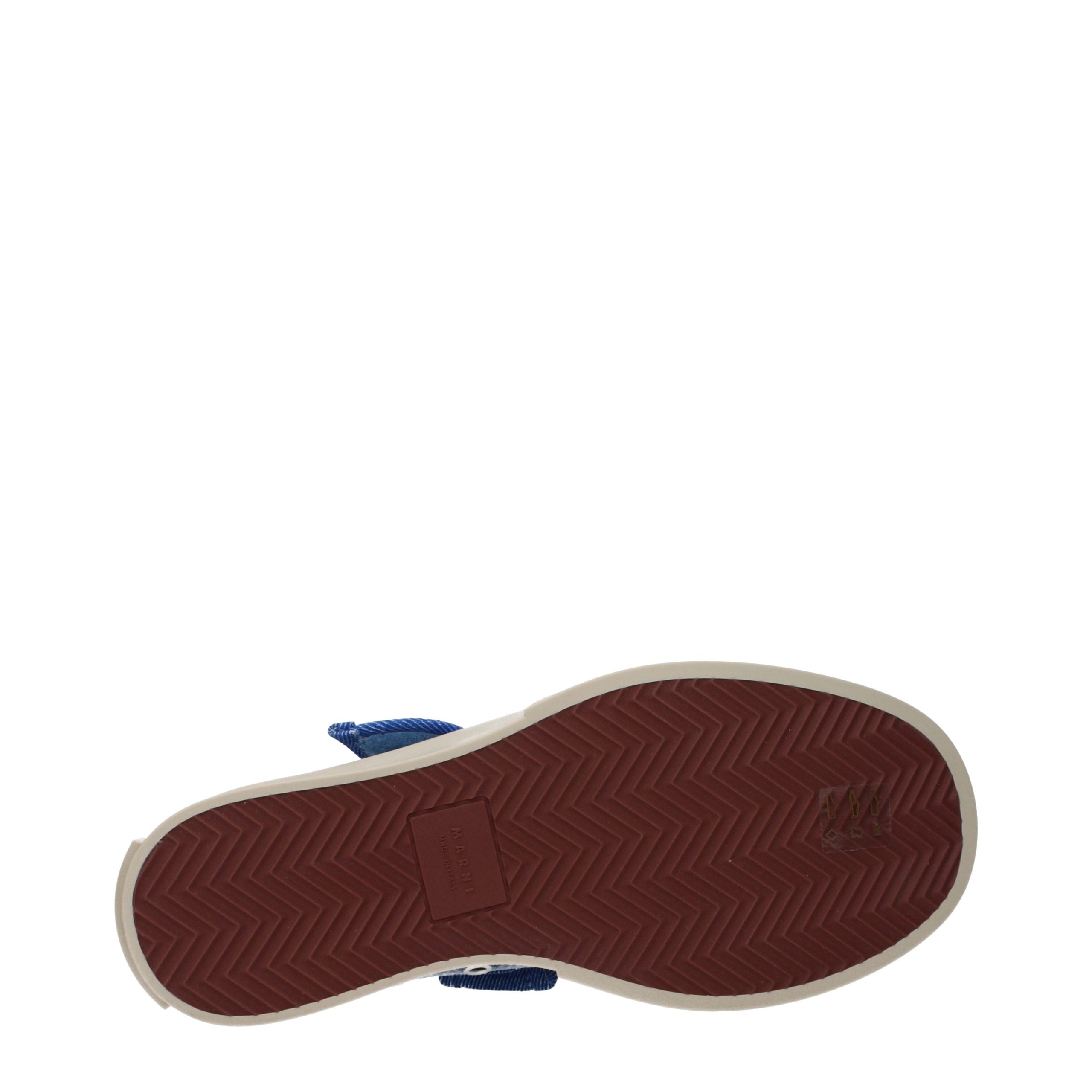 Blue Fabric Low Top Sneakers - ventzia