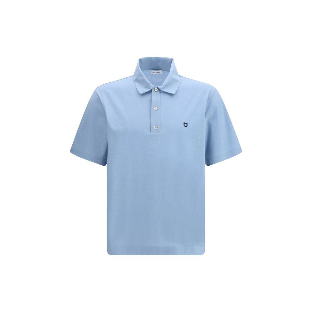 Blue Cotton Polo Shirt - ventzia