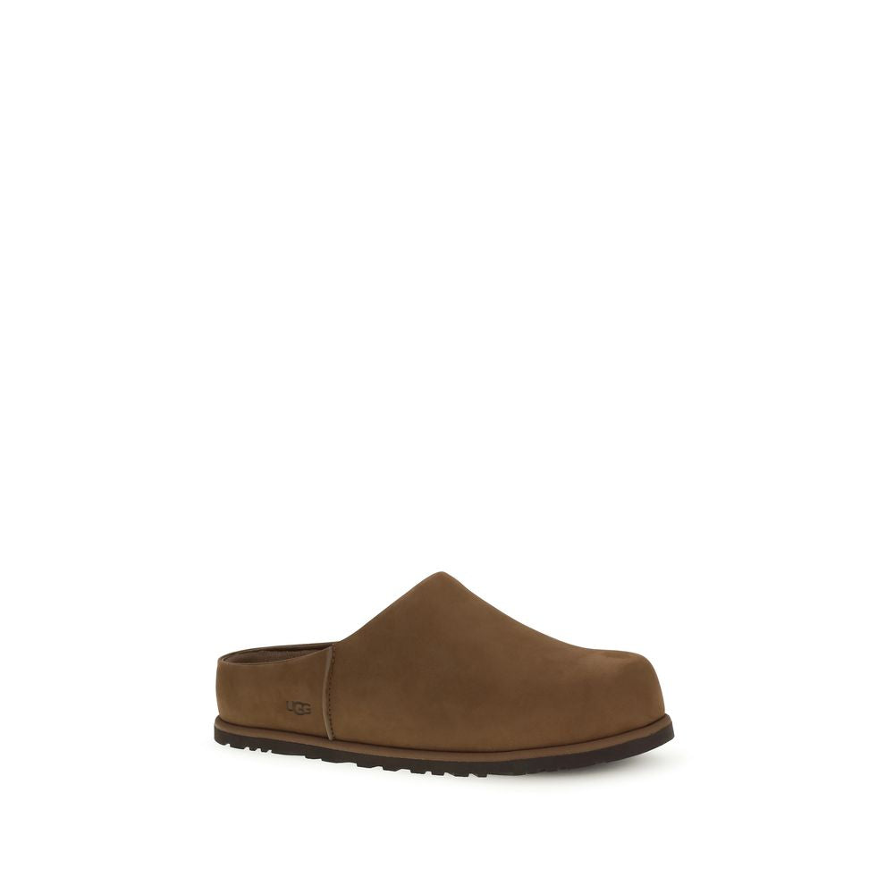 Brown Calf Leather Bos Taurus Mules - ventzia