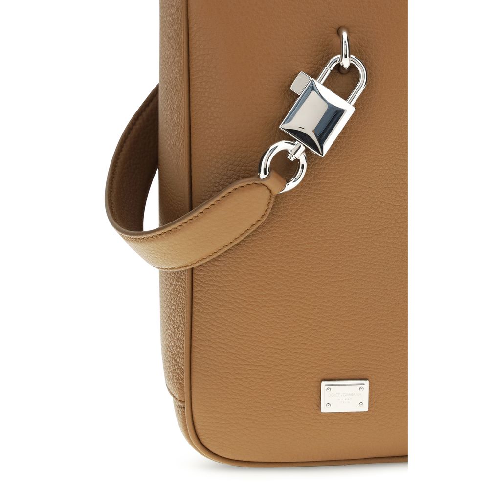 Brown Calf Leather Bos Taurus Handbag - ventzia