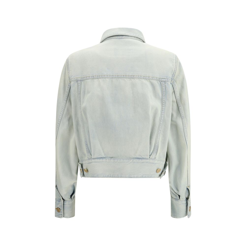 Blue Cotton Denim Jacket - ventzia