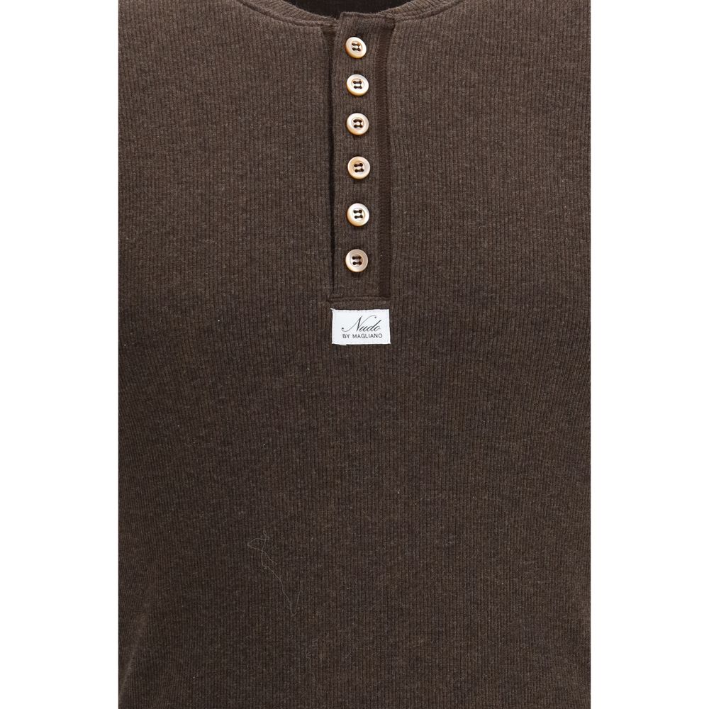 Brown Cotton T-Shirt - ventzia