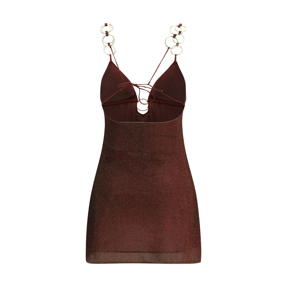 Brown Polyamide Casual Dress