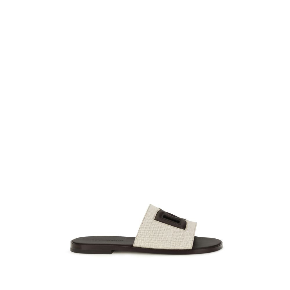 Beige Canvas Sandals - ventzia