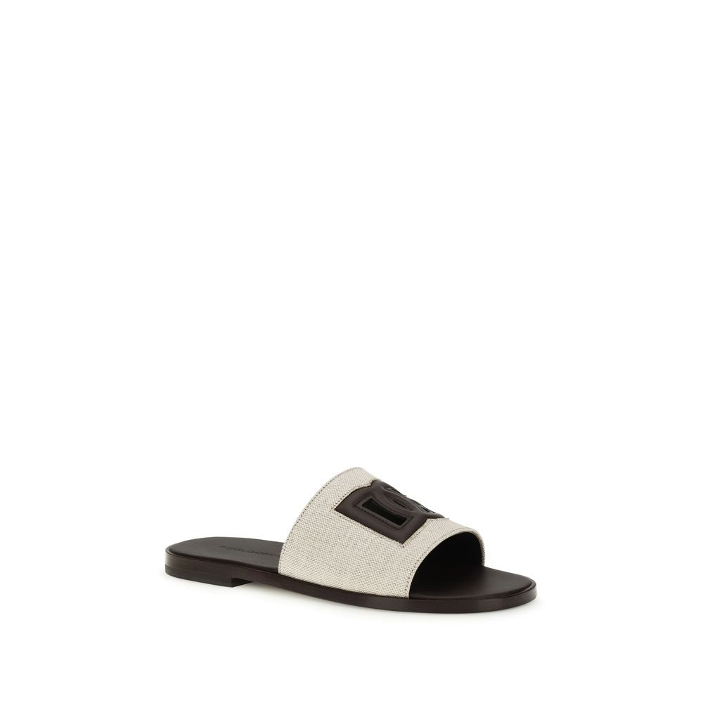 Beige Canvas Sandals - ventzia