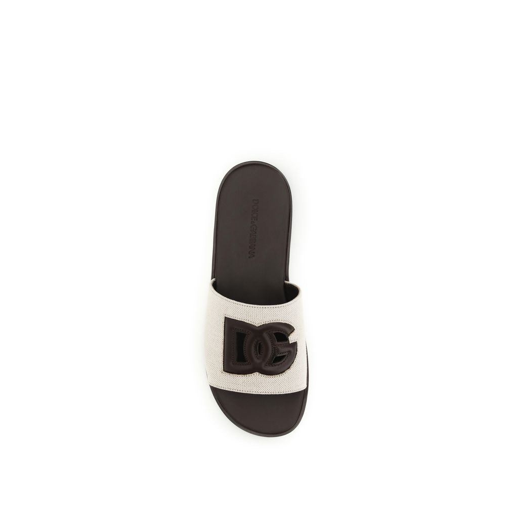 Beige Canvas Sandals - ventzia