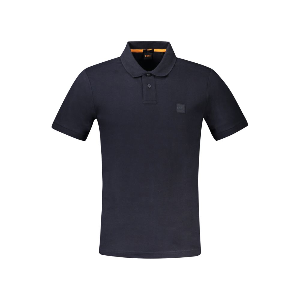 Blue Cotton Men Polo Shirt - ventzia