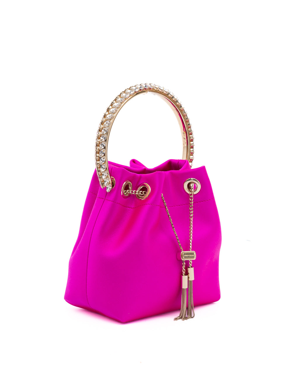 Fuchsia Bon Bon Satin Bucket - ventzia