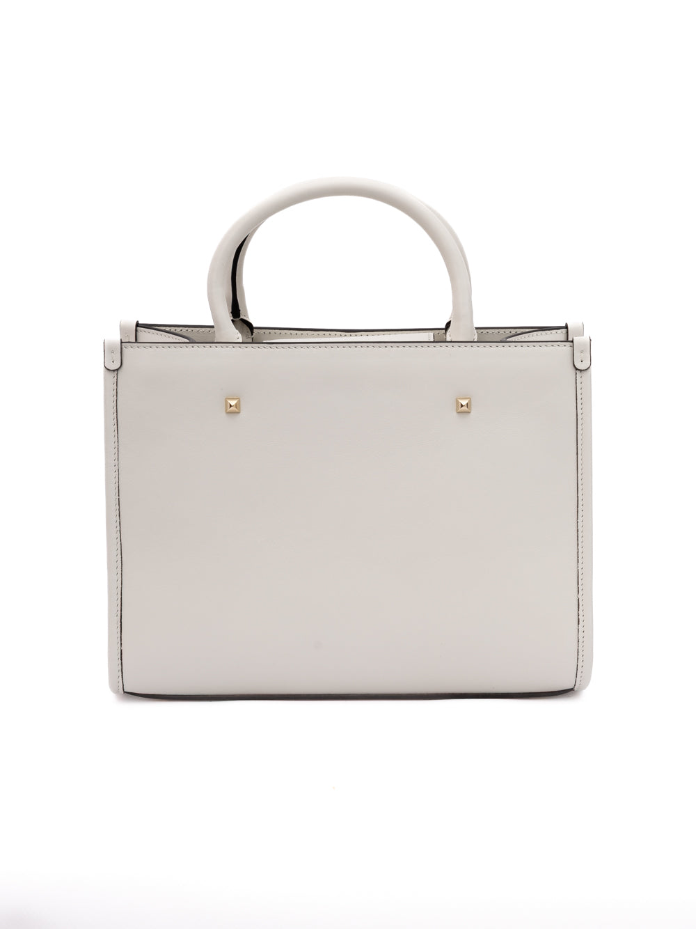 White Avenue S Tote Leather Handbag - ventzia