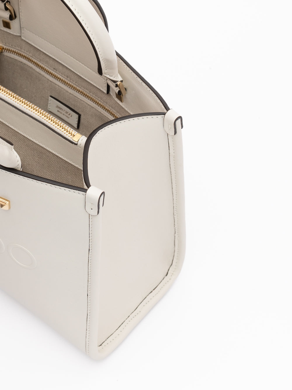 White Avenue S Tote Leather Handbag - ventzia