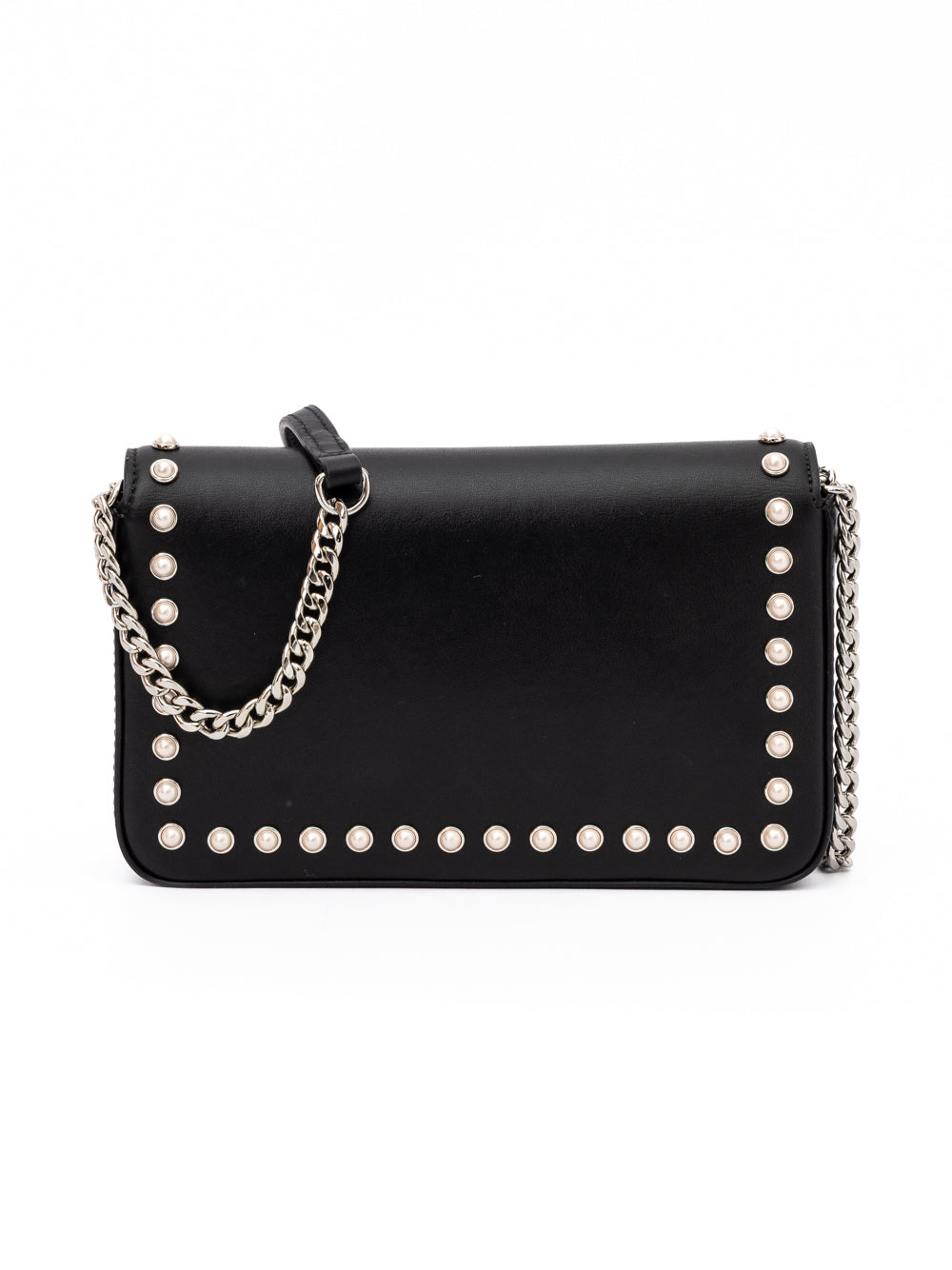 Black Leather Crossbody Bag - ventzia