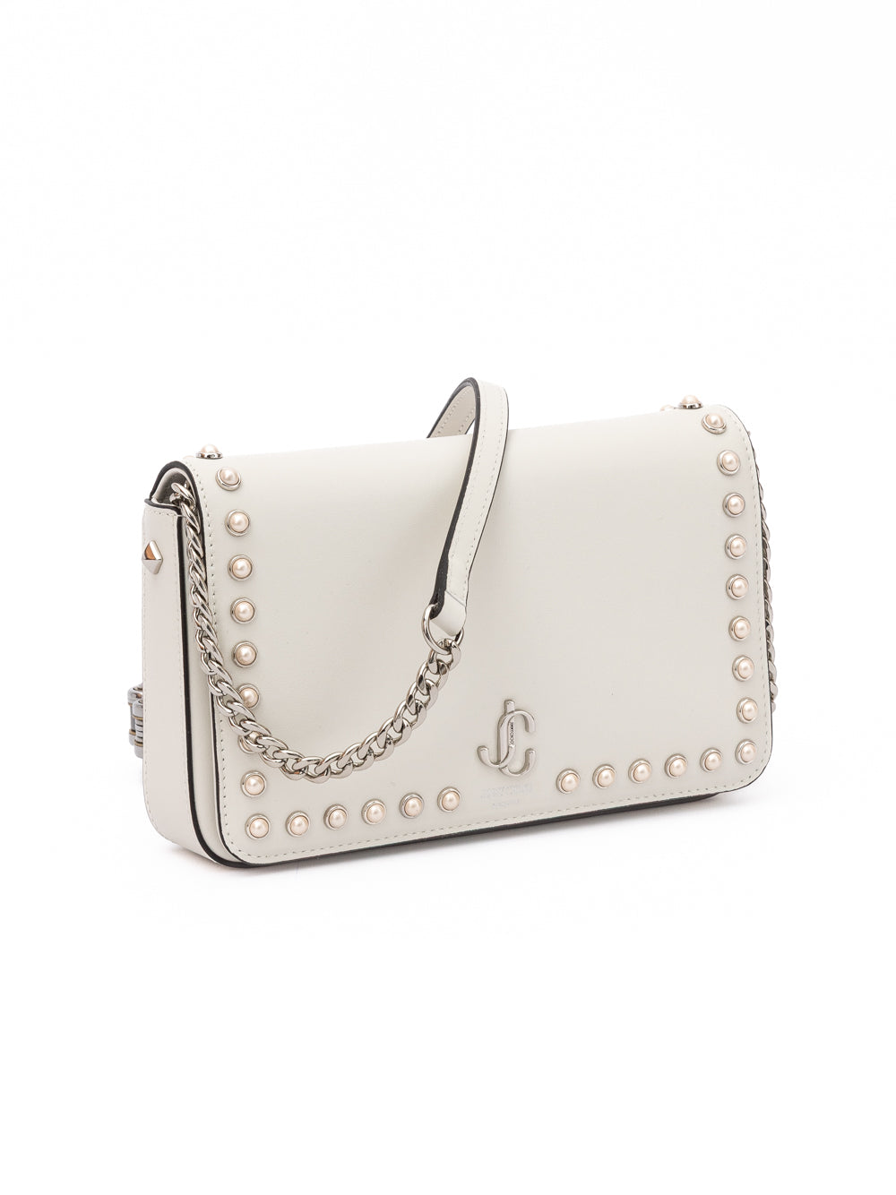 White Leather Crossbody Bag - ventzia
