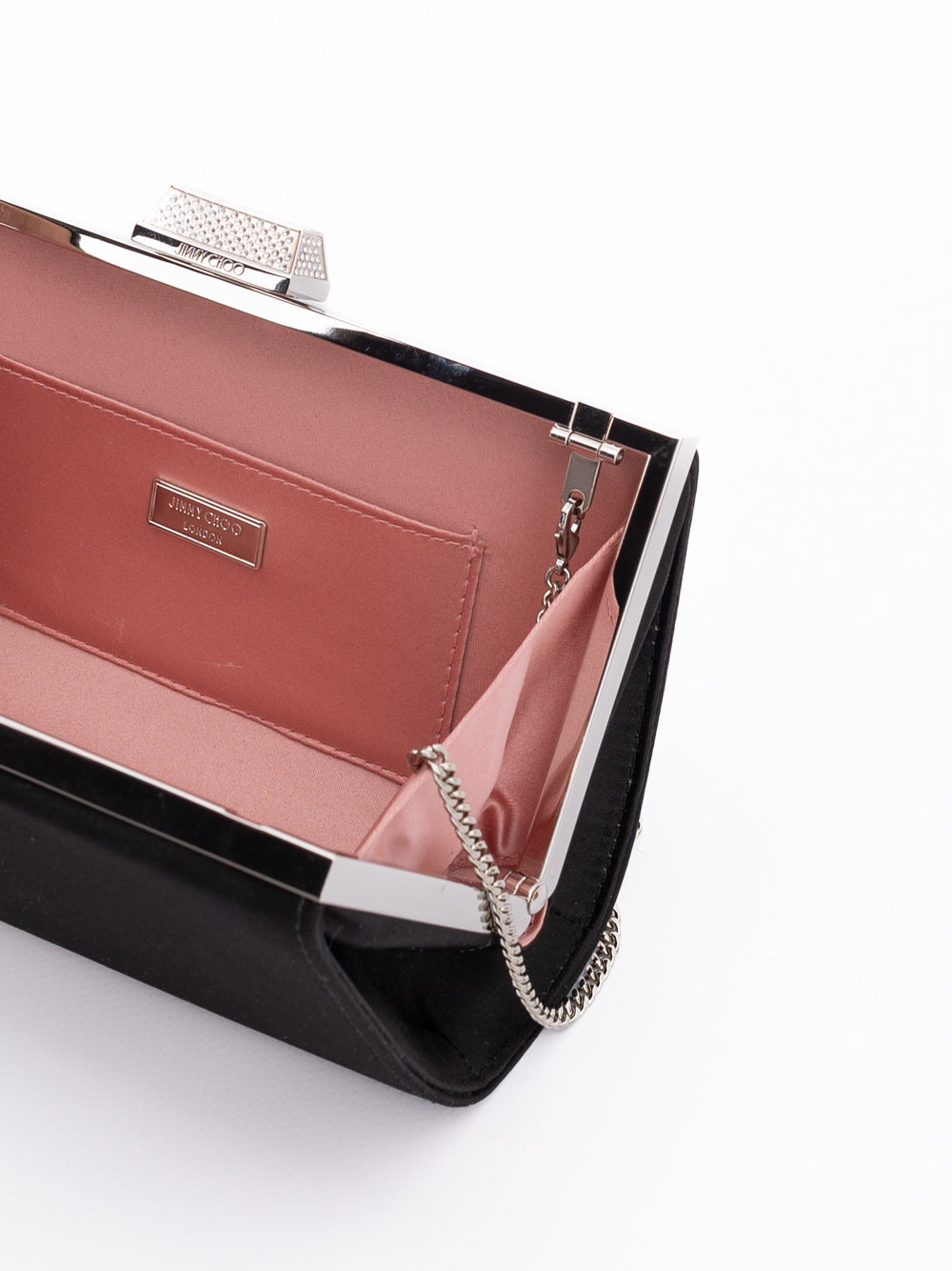 Black Satin Crossbody Bag - ventzia