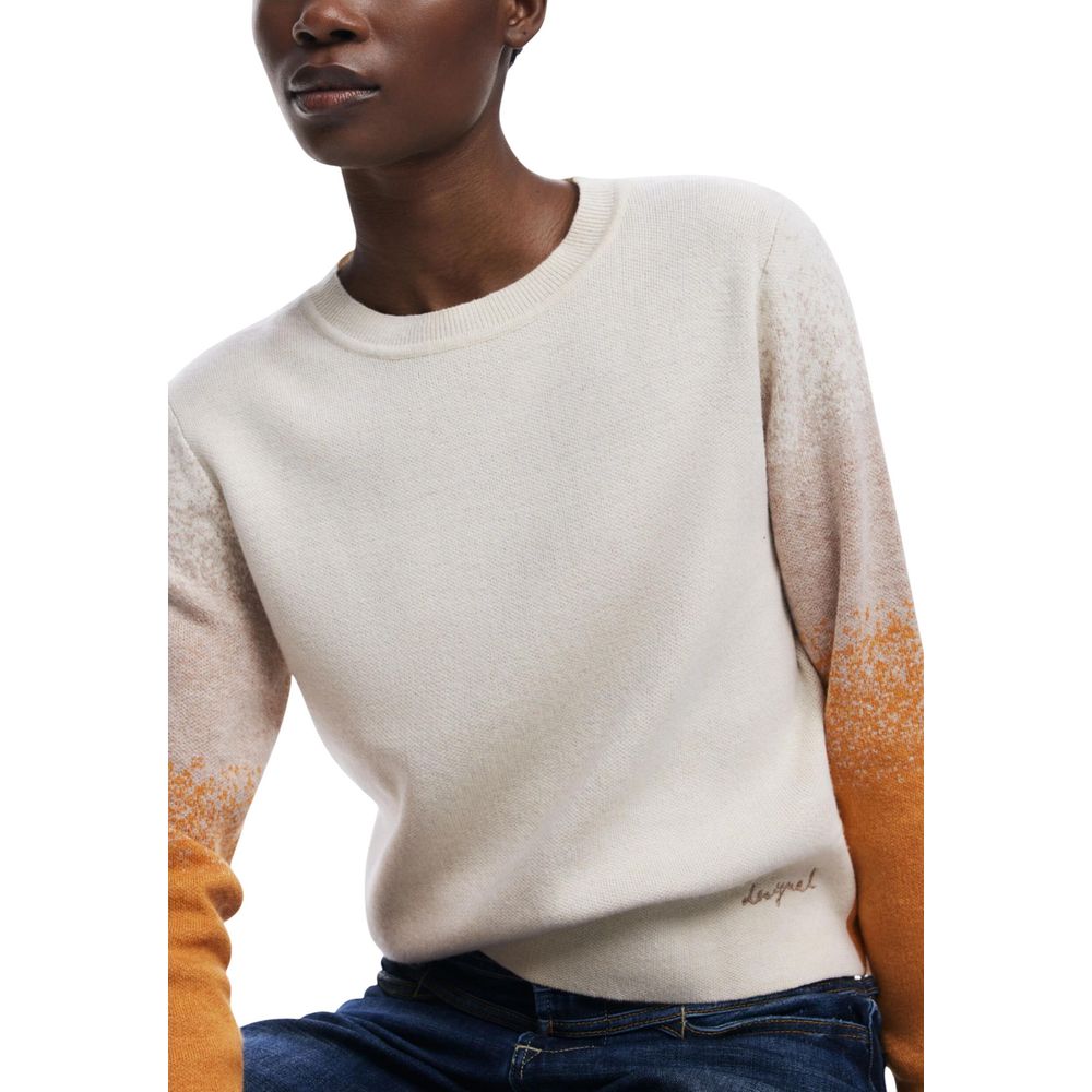 Beige Viscose Sweatshirt - ventzia